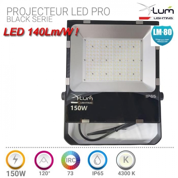 ledinnov propose projecteur pour l'industrie
PROJECTEUR LED 150W 21000Lm 140Lm/W 230V 4300K IP65 Black serie LED Genesis Photonics Rapport Lumen/Watt: 140Lm/W  Température kelvin: 4300K Neutre 
